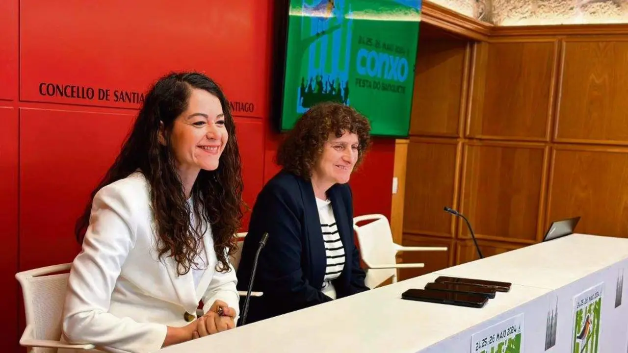 Mar&iacute;a Rozas e Goretti Sanmart&iacute;n, esta terza feira, en rolda de prensa. (Foto: N&oacute;s Diario)
