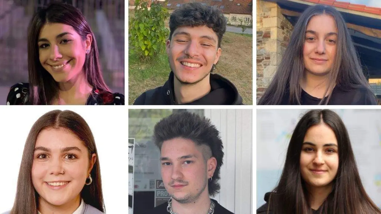 De esquerda a dereita e de arriba a abaixo, Sonia S&aacute;nchez, Kike Boquete, Myriam Espina, Valeria Souto, Breo Touceda e Natalia Montero. (Fotos: N&oacute;s Diario)