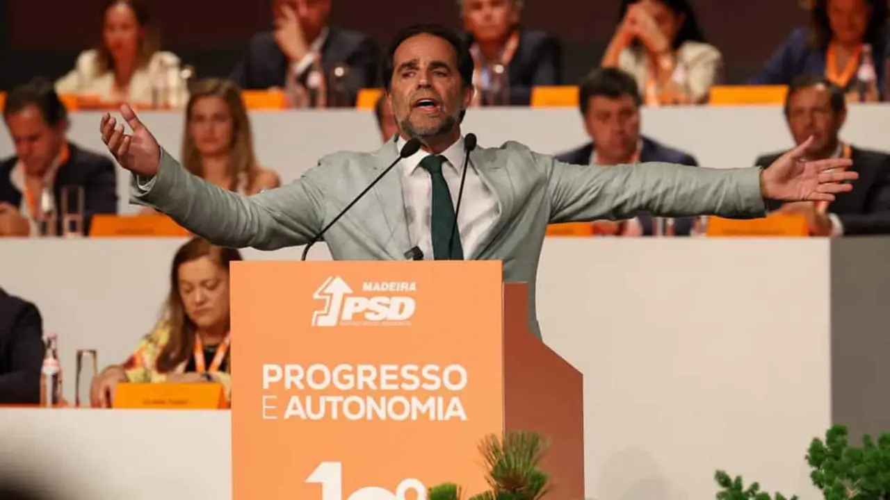 O presidente da Madeira e candidato do PSD, Miguel Albuquerque. (Foto: N&oacute;s Diario)