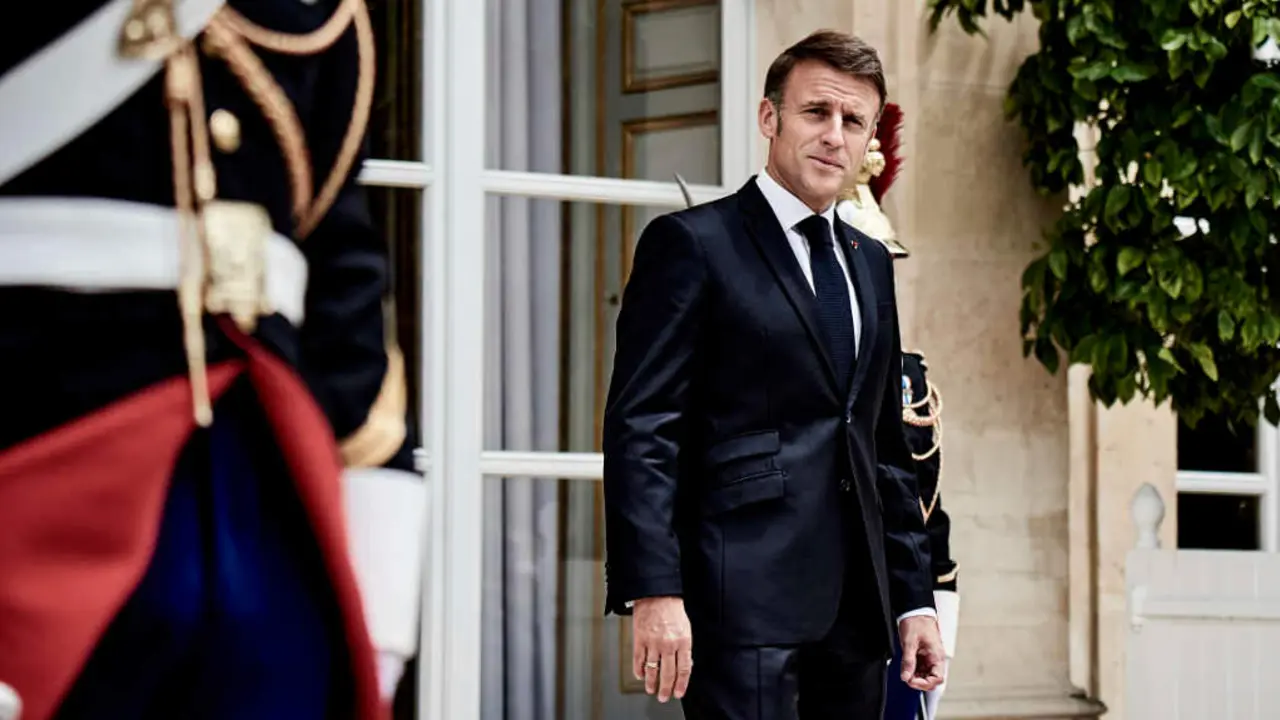 O presidente franc&eacute;s, Emmanuel Macron, en xu&ntilde;o de 2024 no Palacio do Elisio.
(Foto: Antonin Burat / Le Pictorium v&iacute;a Z / DPA v&iacute;a Europa Press)