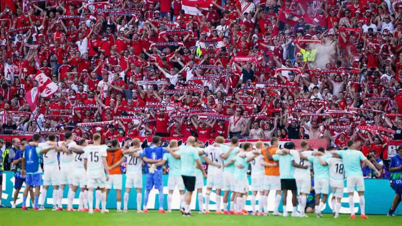 L&iacute;der nun Grupo 'D' no  que superou Francia e Pa&iacute;ses Baixos, Austria &eacute; unha das revelaci&oacute;ns do torneo.  (Foto: Europa Press).