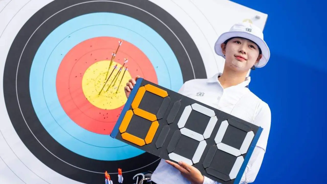 Lim Sihyeon posando hoxe coa sua marca. (Foto: Georg Hochmuth / APA / DPA v&iacute;a Europa Press)