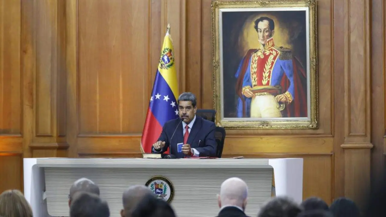 O presidente de Venezuela, Nicol&aacute;s Maduro, en rolda de prensa. (Foto: Jeampier Arguinzones / DPA v&iacute;a Europa Press)