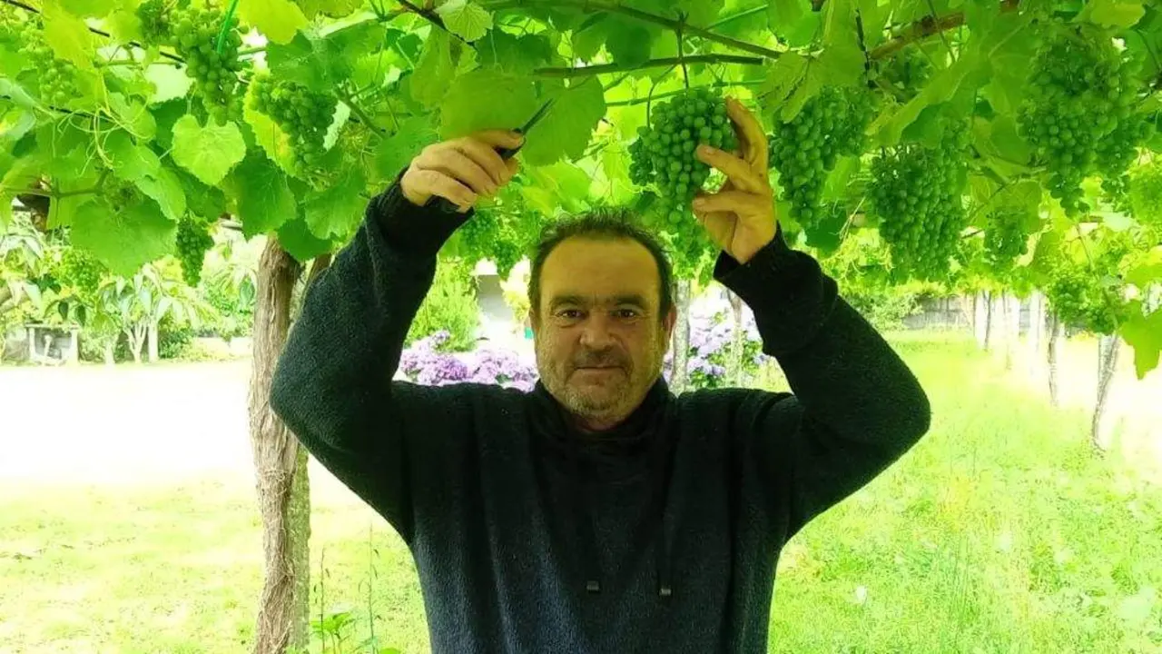 Roberto Rivas &eacute; un dos cooperativistas da adega Moraima, en Barro. (Foto: N&oacute;s Diario)