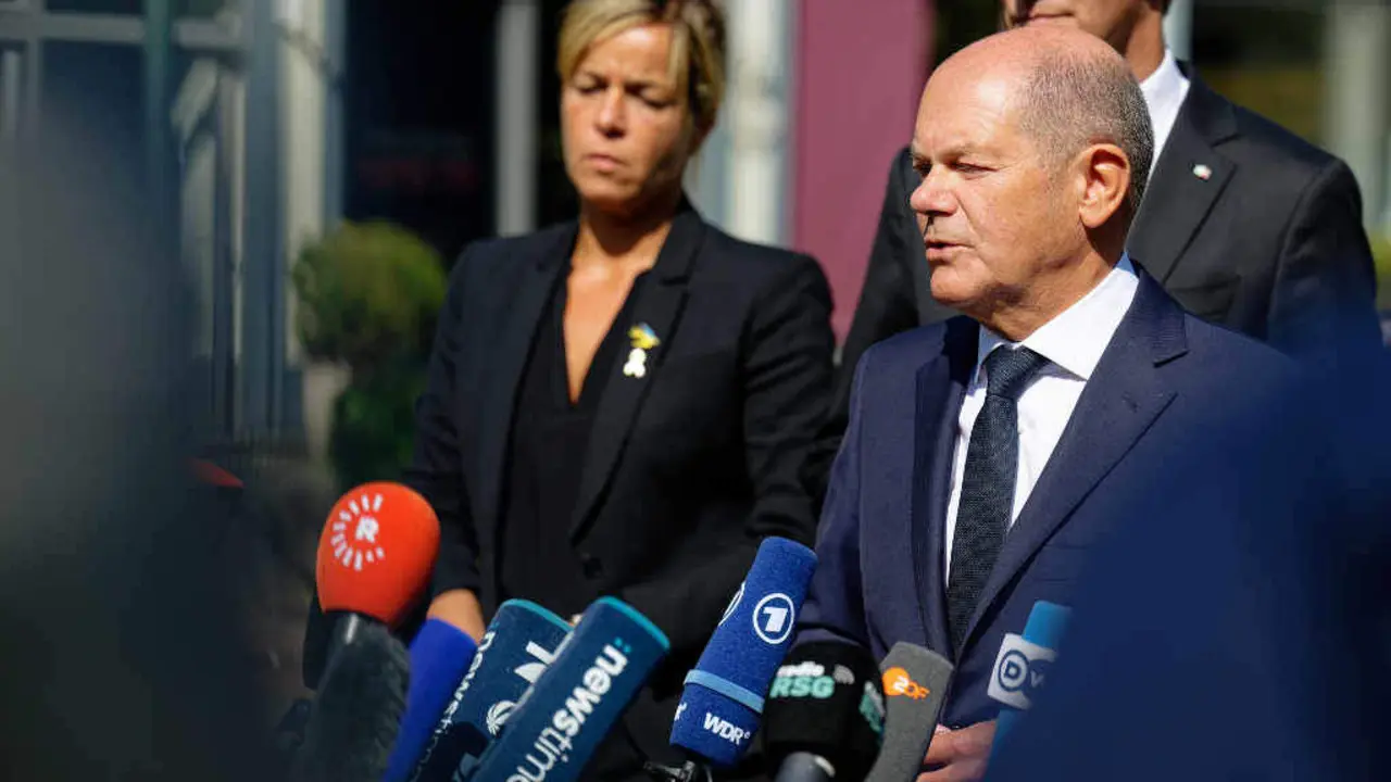 Olaf Scholz a segunda feira. (Foto: Henning Kaiser / DPA v&iacute;a Europa Press)