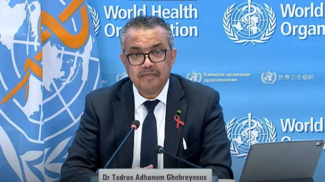 O director xeral da OMS, Tedros Adhanom, nunha rolda de prensa. (Foto: Europa Press)