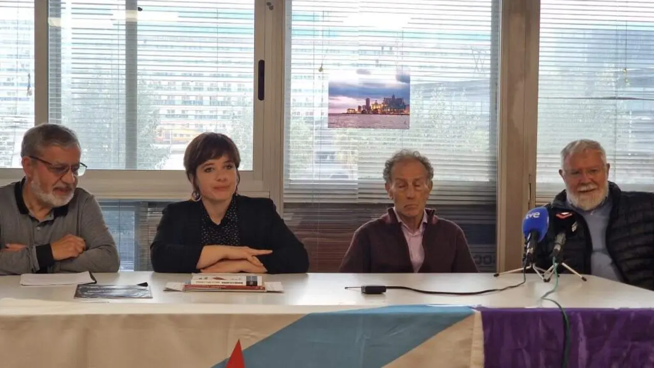 Reboiras, Franc&eacute;s, Bra&ntilde;as e L&oacute;pez, esta sexta feira, en Vigo. (Foto: Pedro Davila / Europa Press)