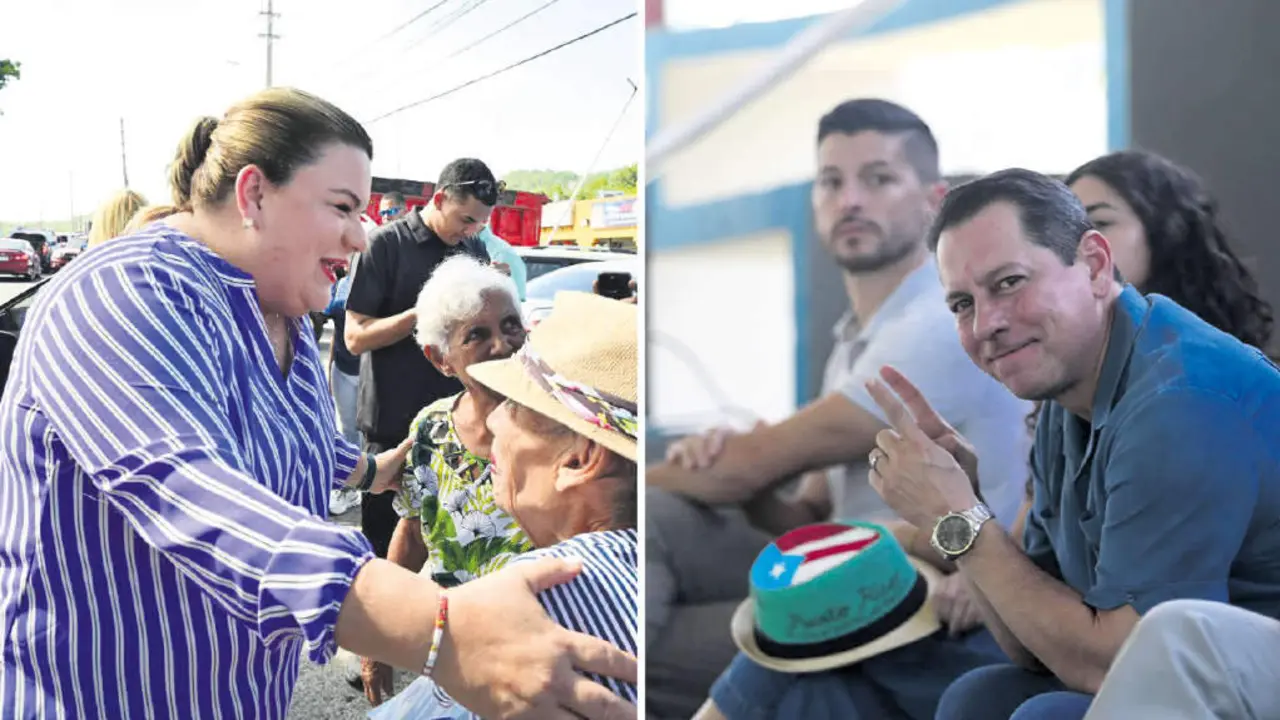 A candidata do PNP, Jenniffer Gonz&aacute;lez, e o da Alianza de Pa&iacute;s, Juan Dalmau. (Foto: PNP / Alianza de Pa&iacute;s)