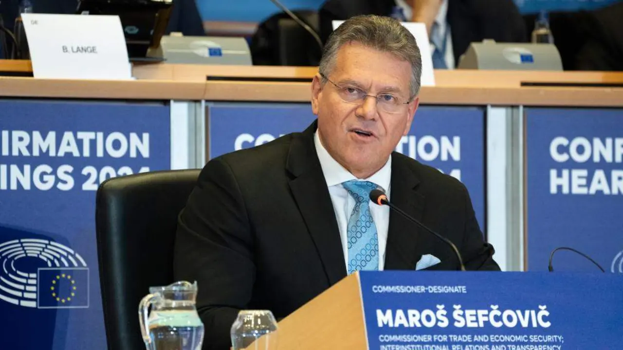 Maros Sefcovic na Euroc&aacute;mara. (Foto: Parlamento Europeo)