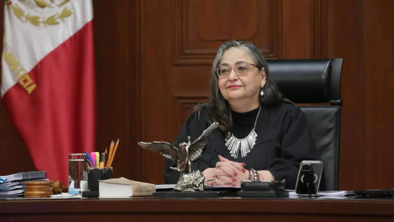 A presidenta do Supremo mexicano, Norma Pi&ntilde;a, a segunda feira. (Foto: SCJN)