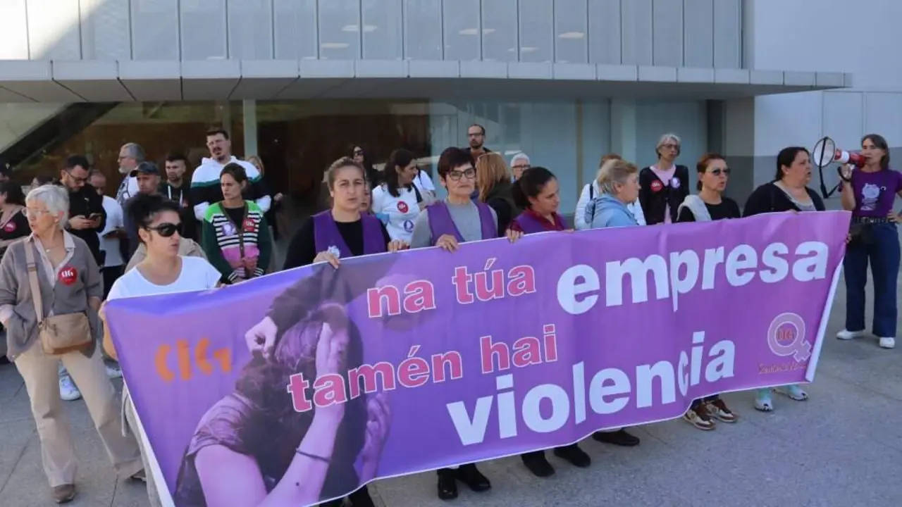 Mobilizaci&oacute;n da CIG, esta cuarta feira, en Vigo. (Foto: N&oacute;s Diario)