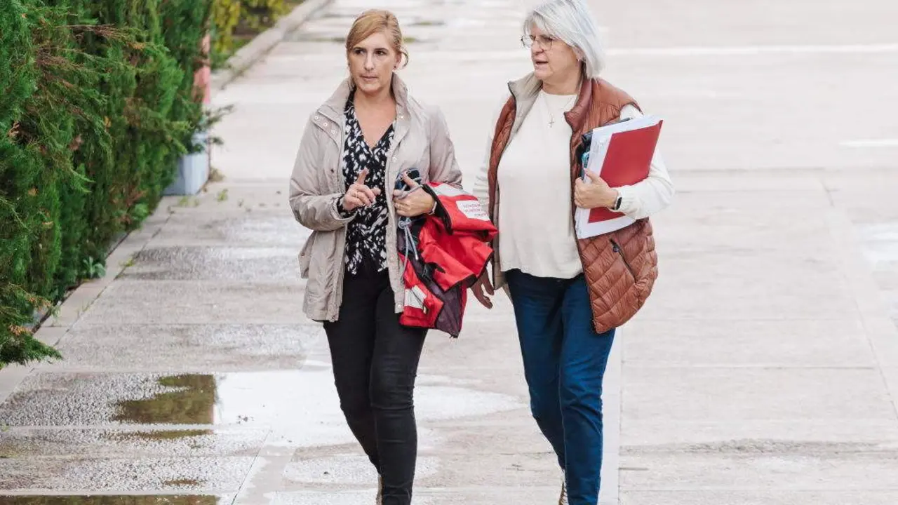 A consellera Salom&eacute; Pradas chega &aacute; reuni&oacute;n do Cecopi decorrida o pasado 4 de novembro. (Foto: Carlos Luj&aacute;n / Europa Press)