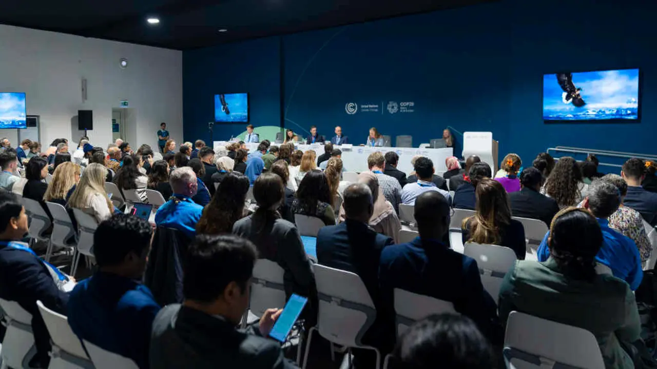 Debate sobre financiamento clim&aacute;tico a quinta feira na COP-29 que decorre en Bak&uacute; (Acerbaix&aacute;n) at&eacute; o vindeiro 22 de novembro. (Foto: COP-29)