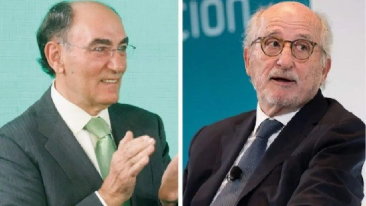 O presidente de Iberdrola, Ignacio S&aacute;nchez Gal&aacute;n, e o de Repsol, Antonio Brufau. (Foto: Eduardo Parra / Diego Radam&eacute;s / Europa Press)