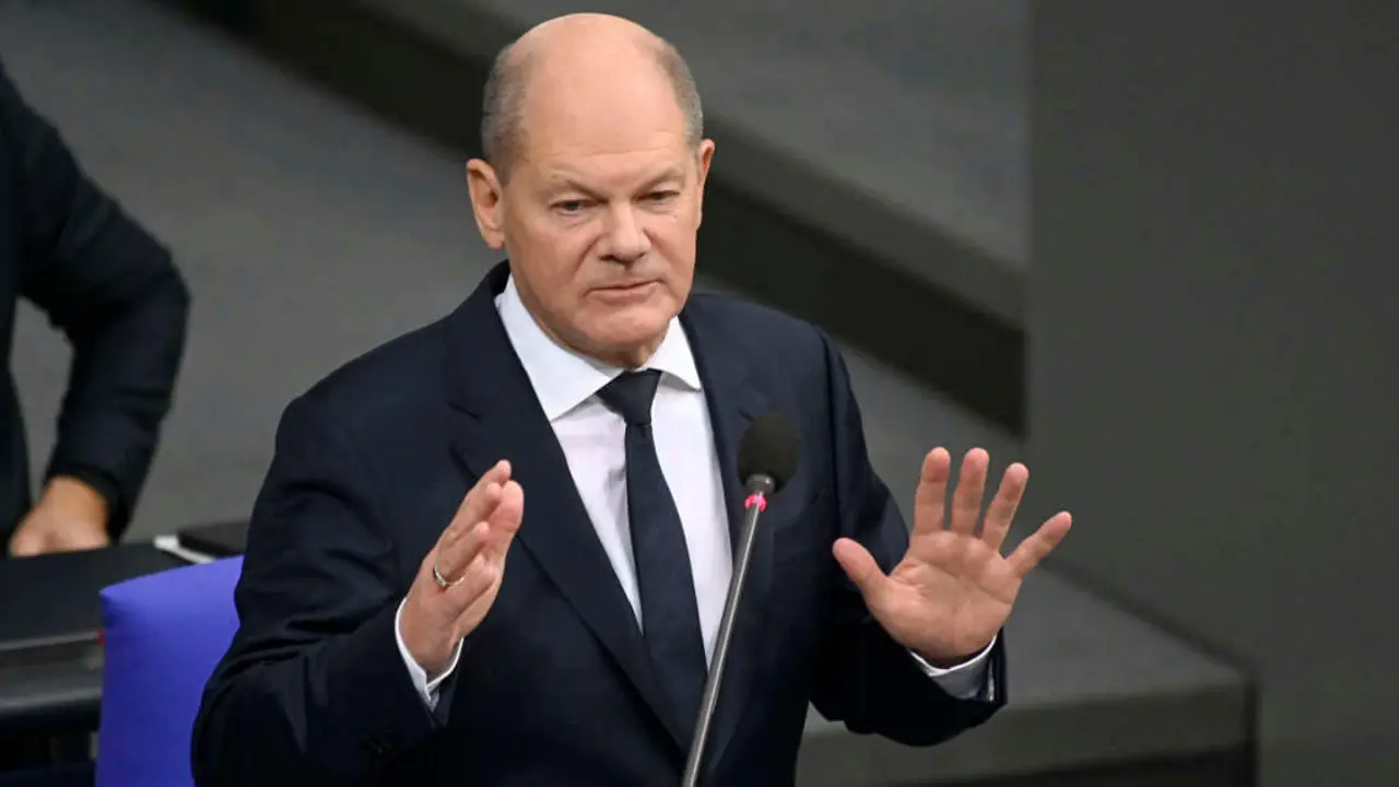 Olaf Scholz o 4 de decembro de 2024. (Foto: Frederic Kern / Europa Press / Contacto)