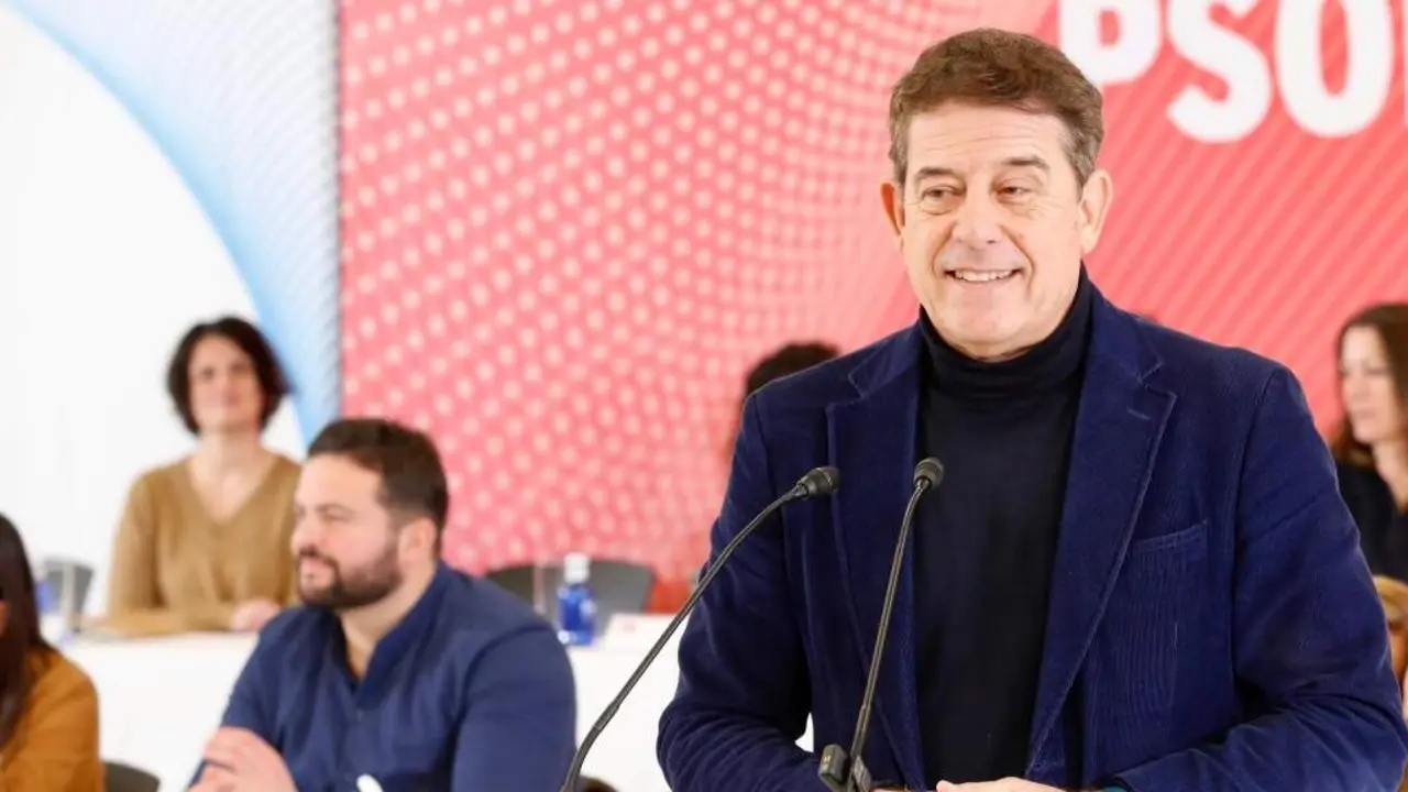 Jos&eacute; Ram&oacute;n G&oacute;mez Besteiro, este s&aacute;bado no Comit&eacute; Nacional Galego do PSdeG. (Foto: N&oacute;s Diario)
