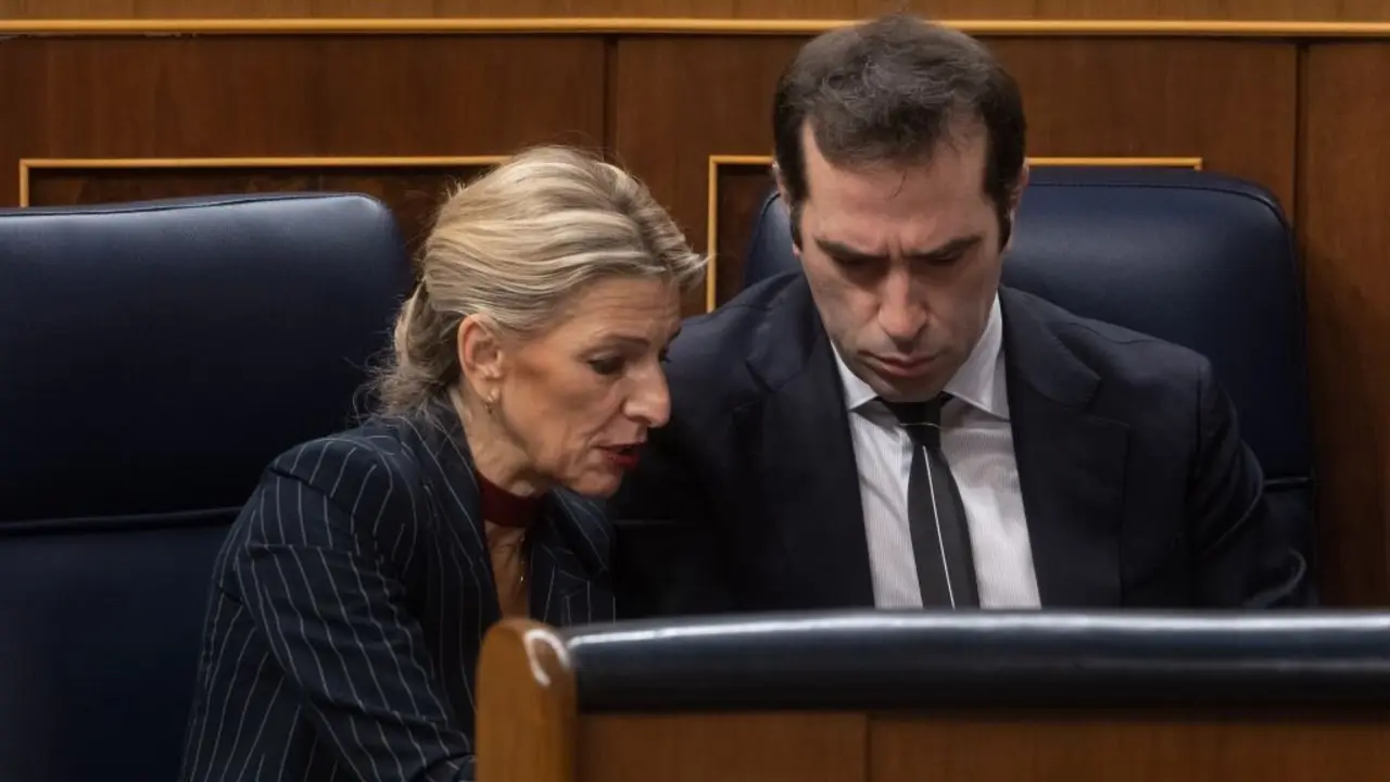 Yolanda D&iacute;az e Carlos Cuerpo, o pasado novembro no Congreso. (Foto: Eduardo Parra / Europa Press)