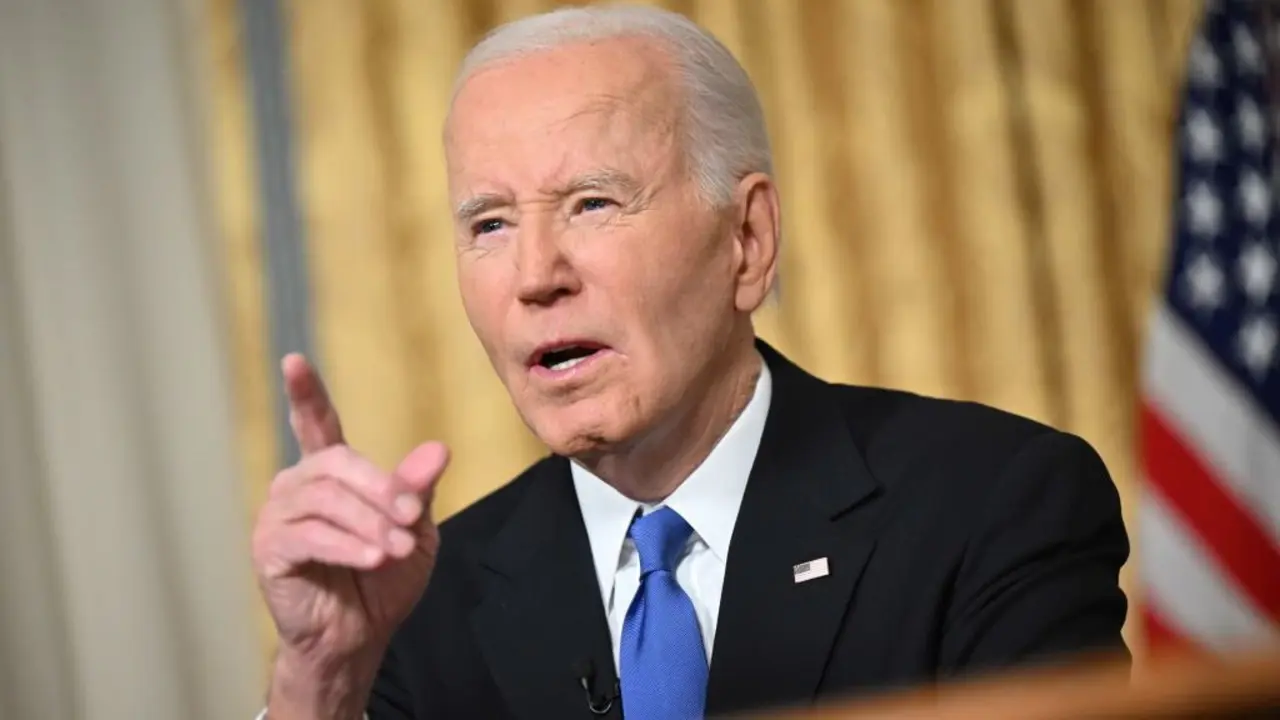 Joe Biden o pasado 15 de xaneiro, nos seus &uacute;ltimos d&iacute;as como presidente dos EUA. (Foto: Europa Press / Contacto / Mandel Ngan)