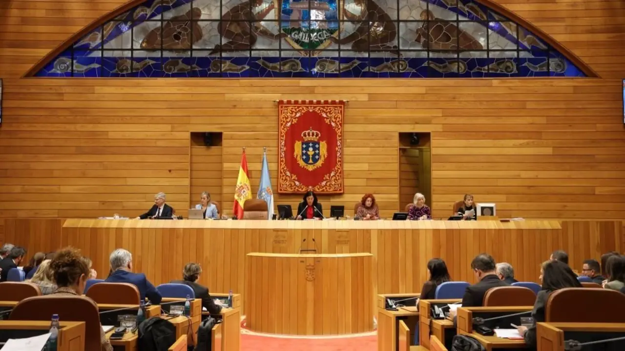 Pleno do Parlamento galego, esta cuarta feira. (Foto: Parlamento da Galiza)