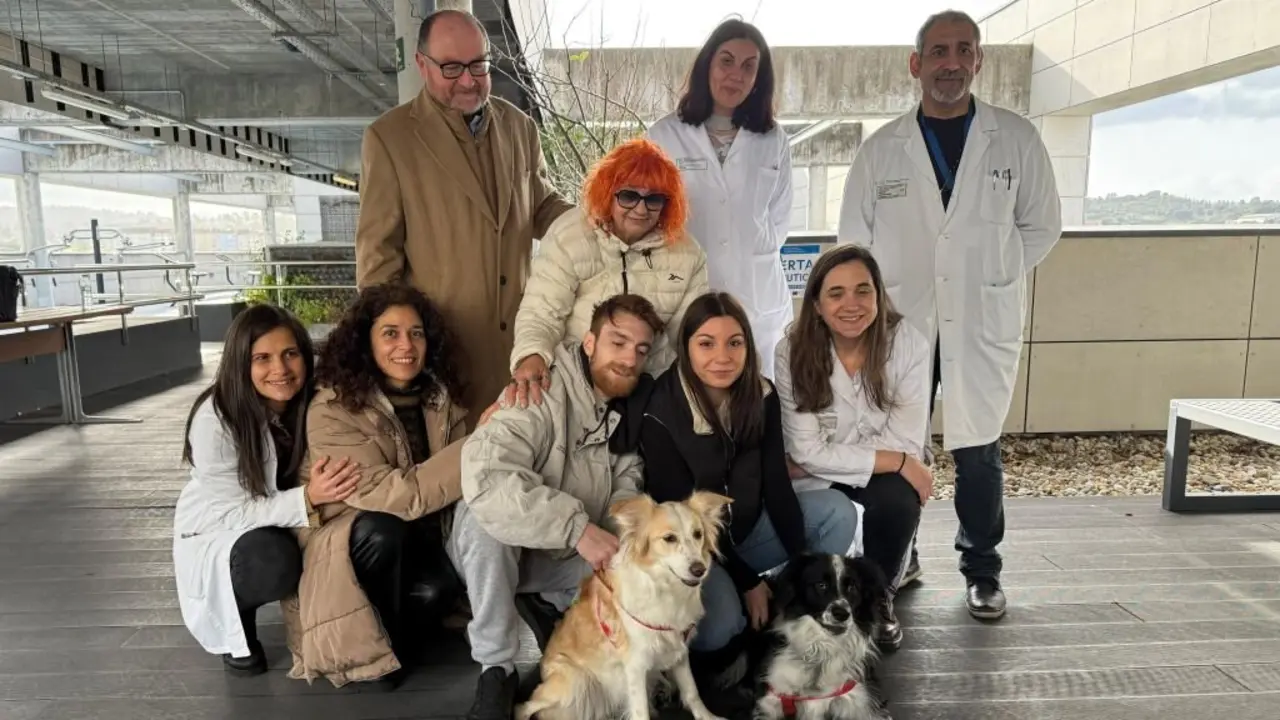 Presentaci&oacute;n de Can da Man, con Cata e Togo, os dous border collie que inauguraron o programa. (Foto: Europa Press)