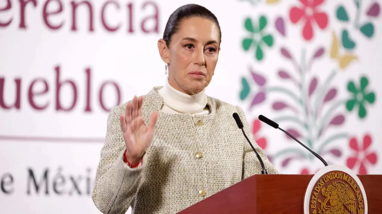 A presidenta de M&eacute;xico, Claudia Sheinbaum, o 30 de xaneiro de 2025. (Foto: Luis Barron / Europa Press / Contacto)