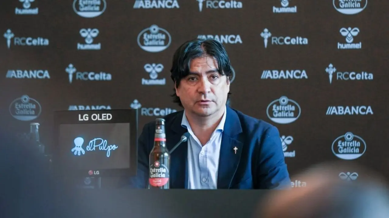 Marco Garc&eacute;s en rolda de prensa. (Foto: RC Celta)