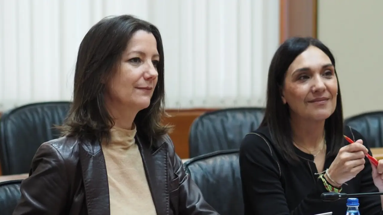 As deputadas do PSdeG no Parlamento galego Lara M&eacute;ndez e Carmen Rodr&iacute;guez. (Foto: N&oacute;s Diario)
