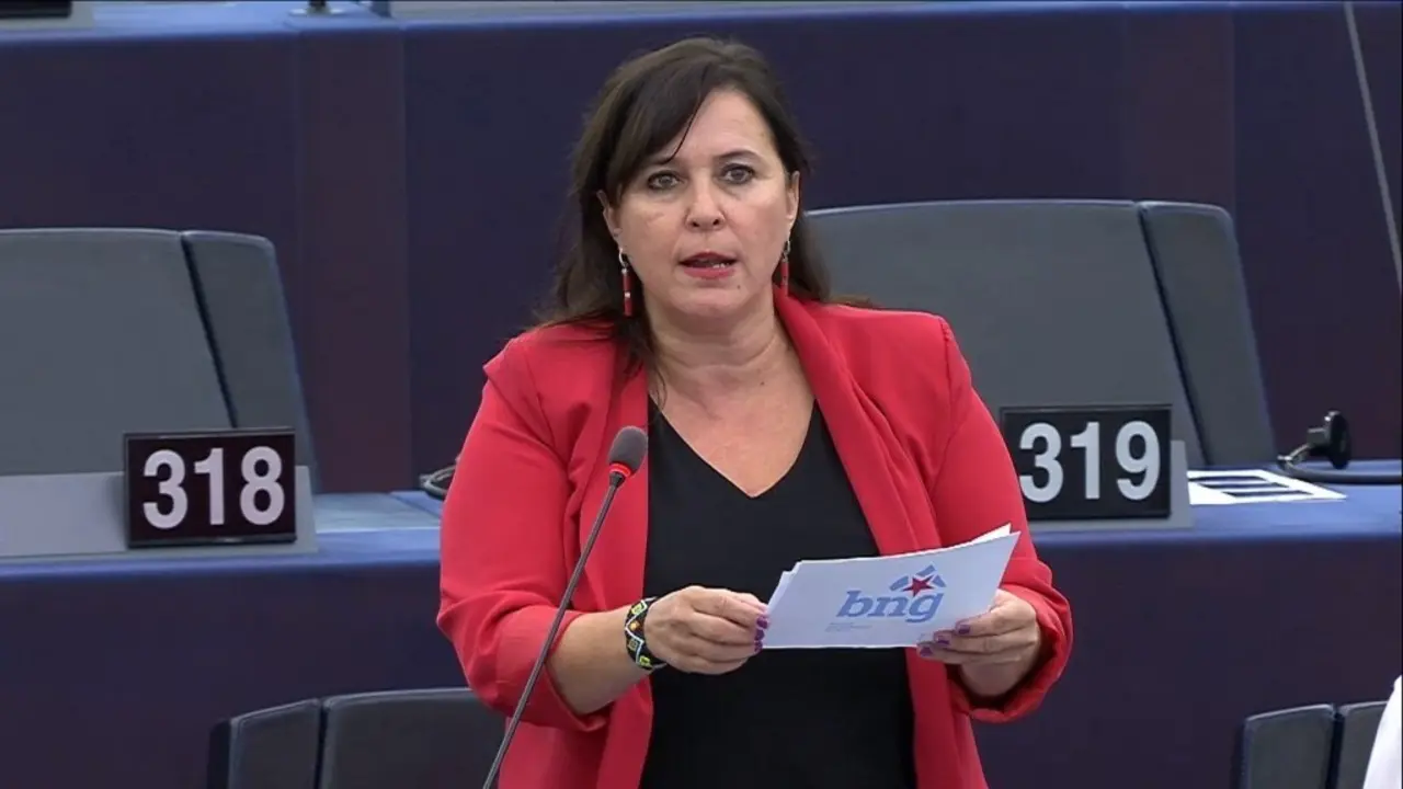 A eurodeputada do BNG, Ana Miranda, esta terza feira en Estrasburgo (Francia). (Foto: N&oacute;s Diario)