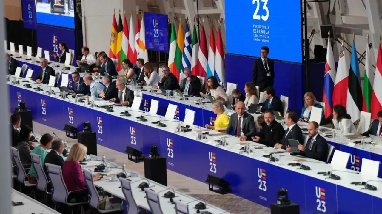 Reuni&oacute;n do Eurogrupo en Santiago de Compostela no ano 2023. (Foto: &Aacute;lvaro Ballesteros / Europa Press)