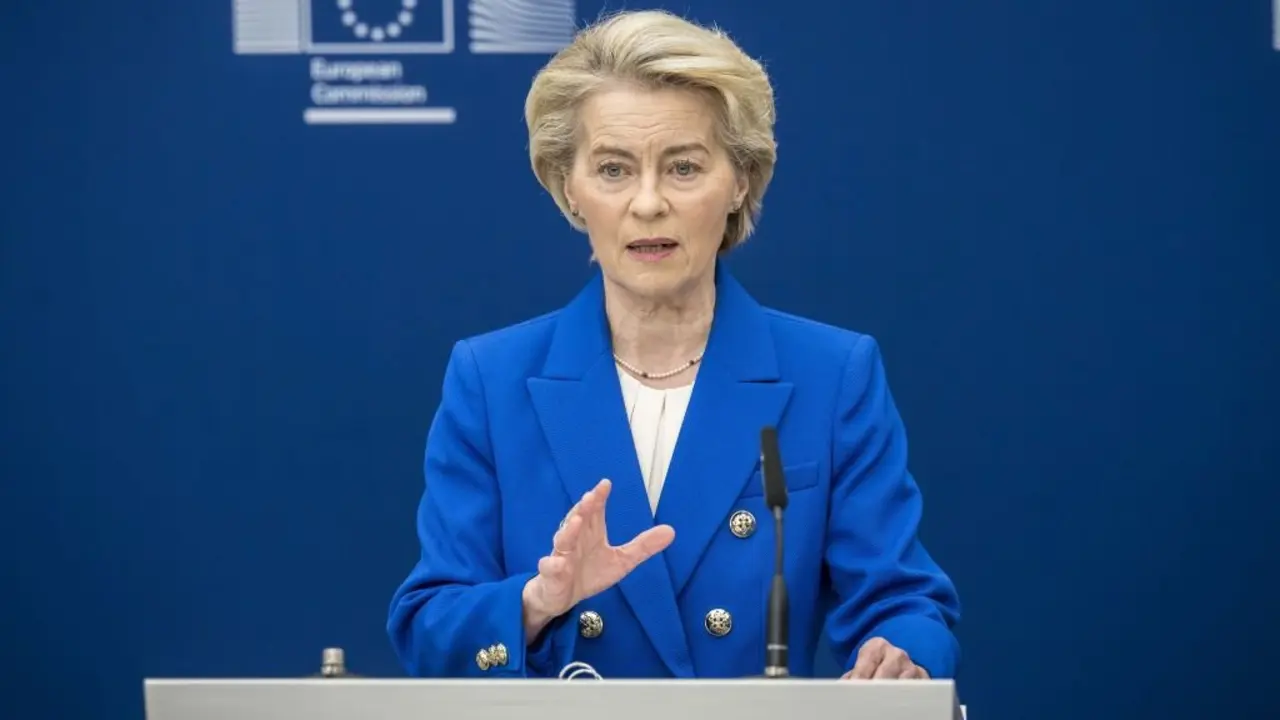 A presidenta da Comisi&oacute;n Europea, Ursula von der Leyen. (Foto: Wiktor Dabkowski / ZUMA Press Wire / DPA)