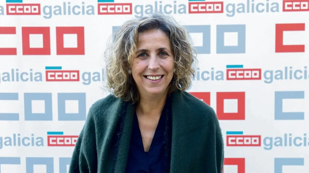 A l&iacute;der do Sindicato Nacional de Comisi&oacute;ns Obreiras na Galiza, Amelia P&eacute;rez. (Foto: N&oacute;s Diario)