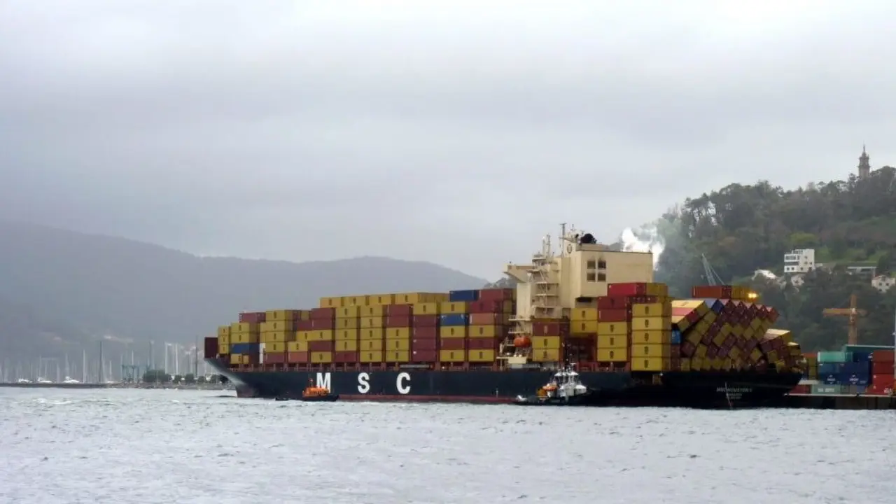 O buque portacontedores MSC Houston. (Foto: Autoridade Portuaria de Vigo)