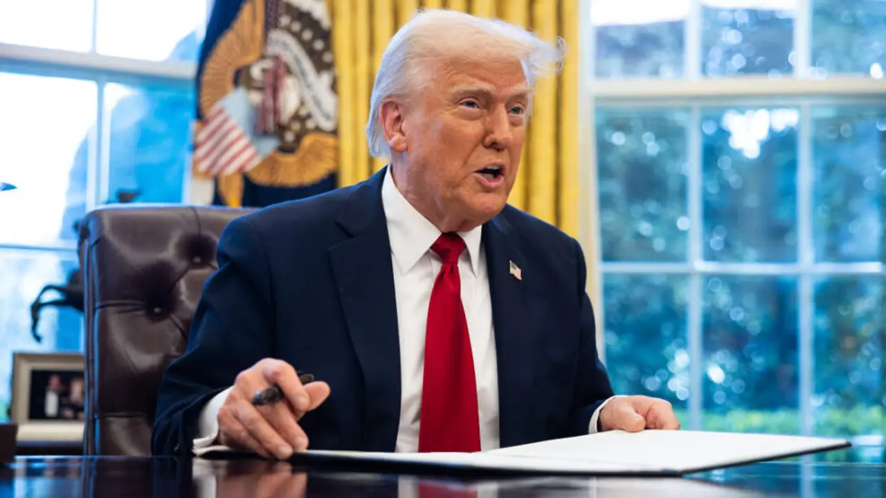 Donald Trump, presidente dos Estados Unidos, o 26 de marzo de 2025 na Casa Branca. (Foto: Francis Chung - Pool v&iacute;a CNP / EP)