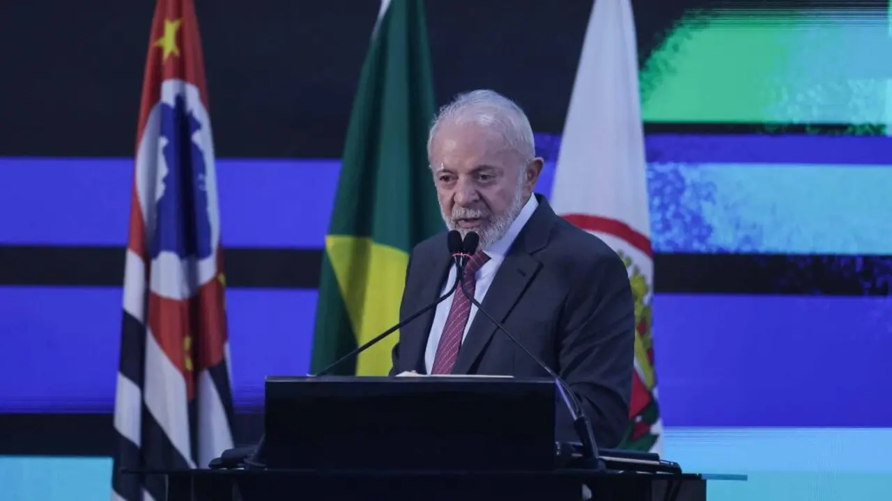 O presidente Luiz Inacio Lula da Silva no ato de inaugura&ccedil;&atilde;o de Feicon 2025, o passado dia 8. (Foto: Europa Press / Contacto / Andre Pera)