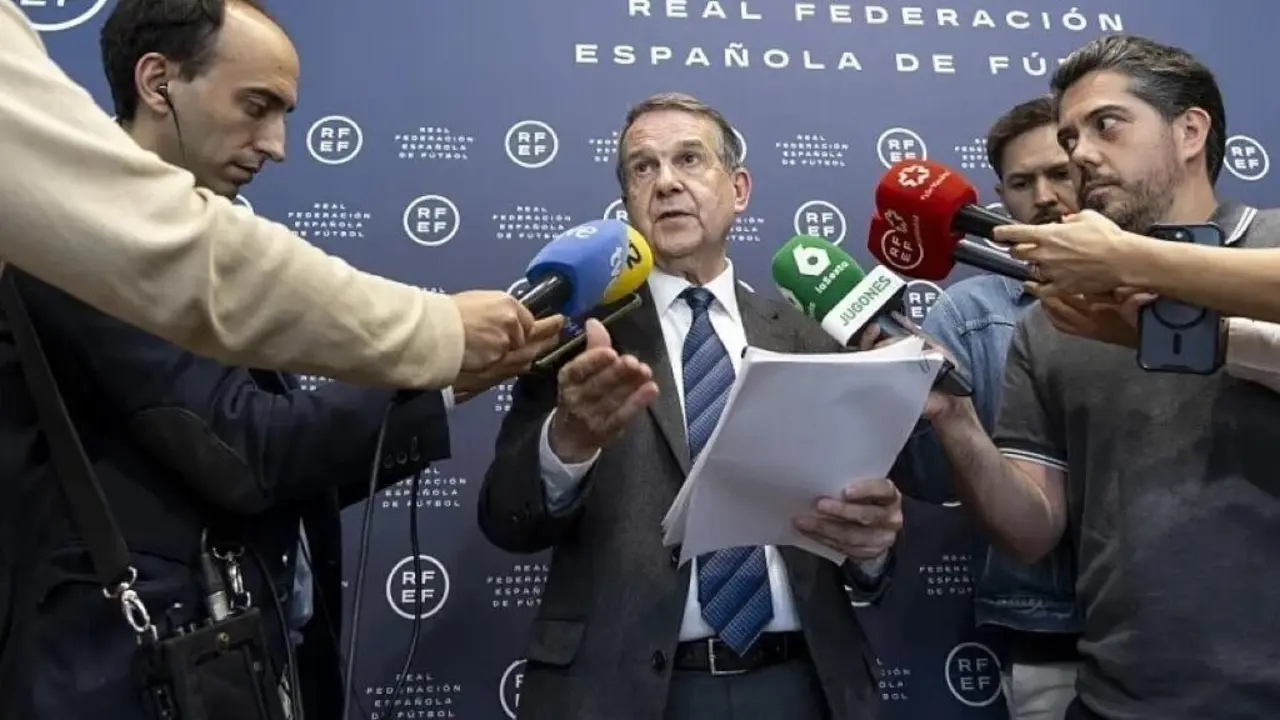 Abel Caballero, esta segunda feira na RFEF. (Foto: RFEF)