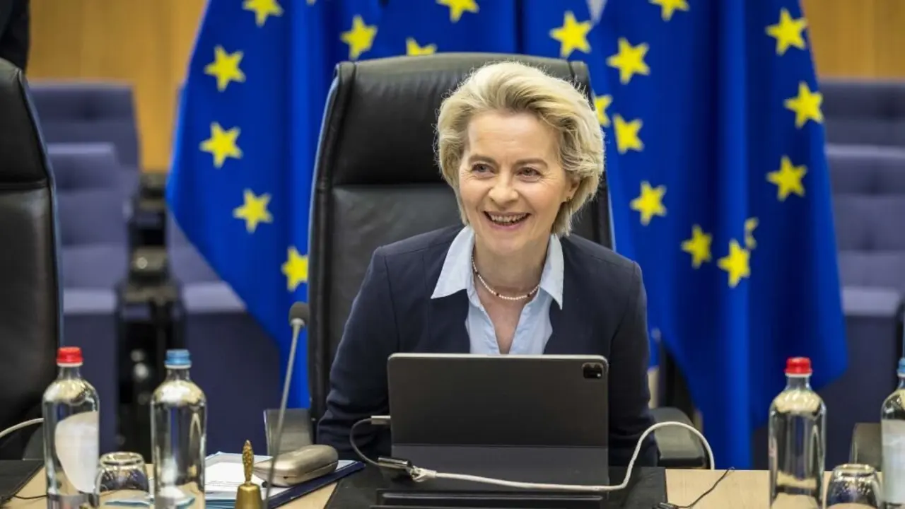 A presidenta da Comisi&oacute;n Europea, Ursula Von der Leyen. (Foto: Wiktor Dabkowski / ZUMA Press Wire / DPA)