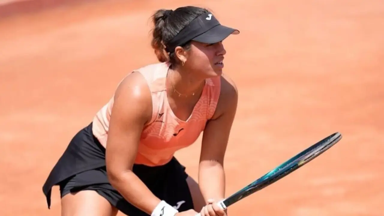 Jessica Bouzas  nun dos seus partidos en Marrocos. (Foto: JB)