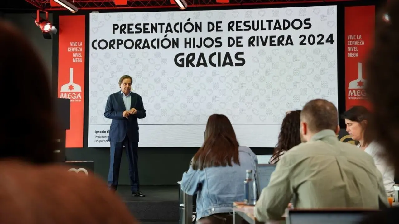 Presentaci&oacute;n de resultados de Hijos de Rivera, este 3 de xu&ntilde;o. (Foto: Hijos de Rivera)