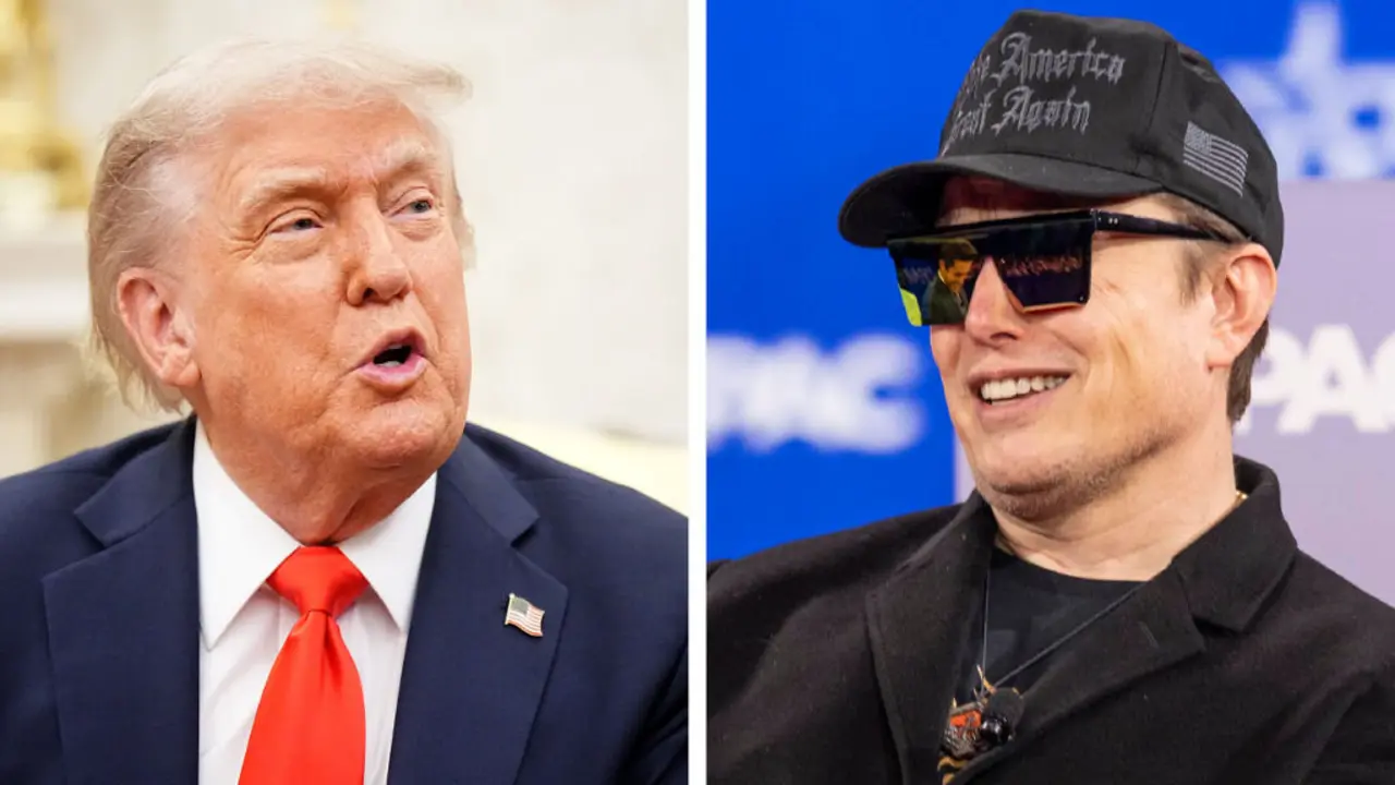 Donald Trump, presidente dos Estados Unidos, e Elon Musk, o 5 de xu&ntilde;o e 20 de febreiro de 2025 respectivamente. (Foto: Michael Kappeler / DPA-Pool / Lev Radin / Zuma Press / ContactoPhoto / Europa Press)