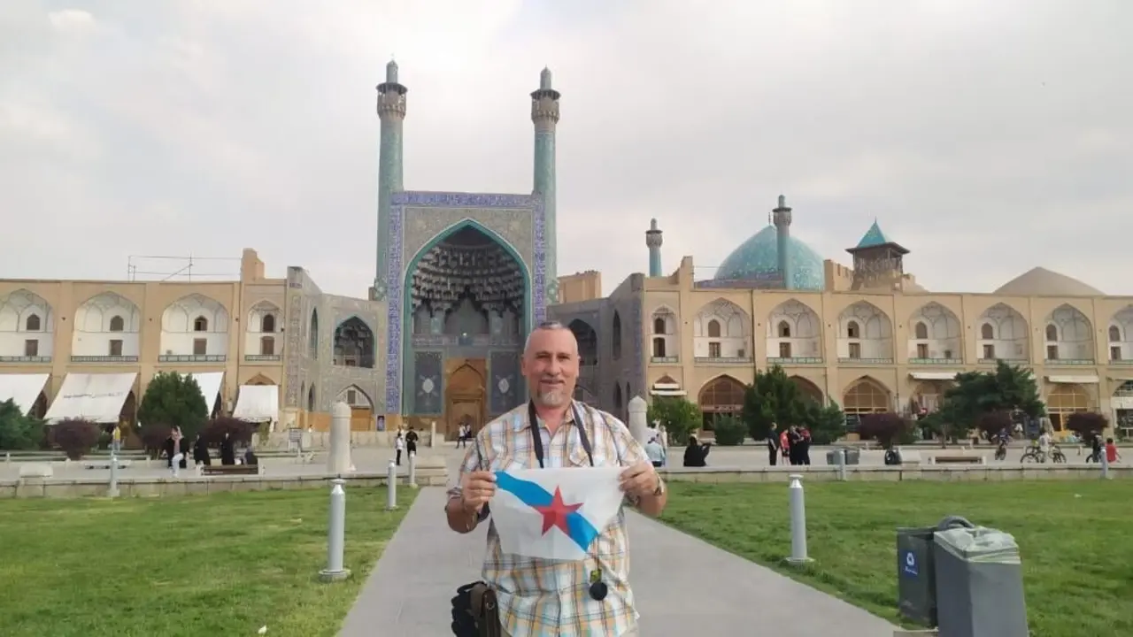 Alfonso D&iacute;az durante a s&uacute;a estancia en Ir&aacute;n, na cidade de Isfah&aacute;n. (Foto: A. D.)