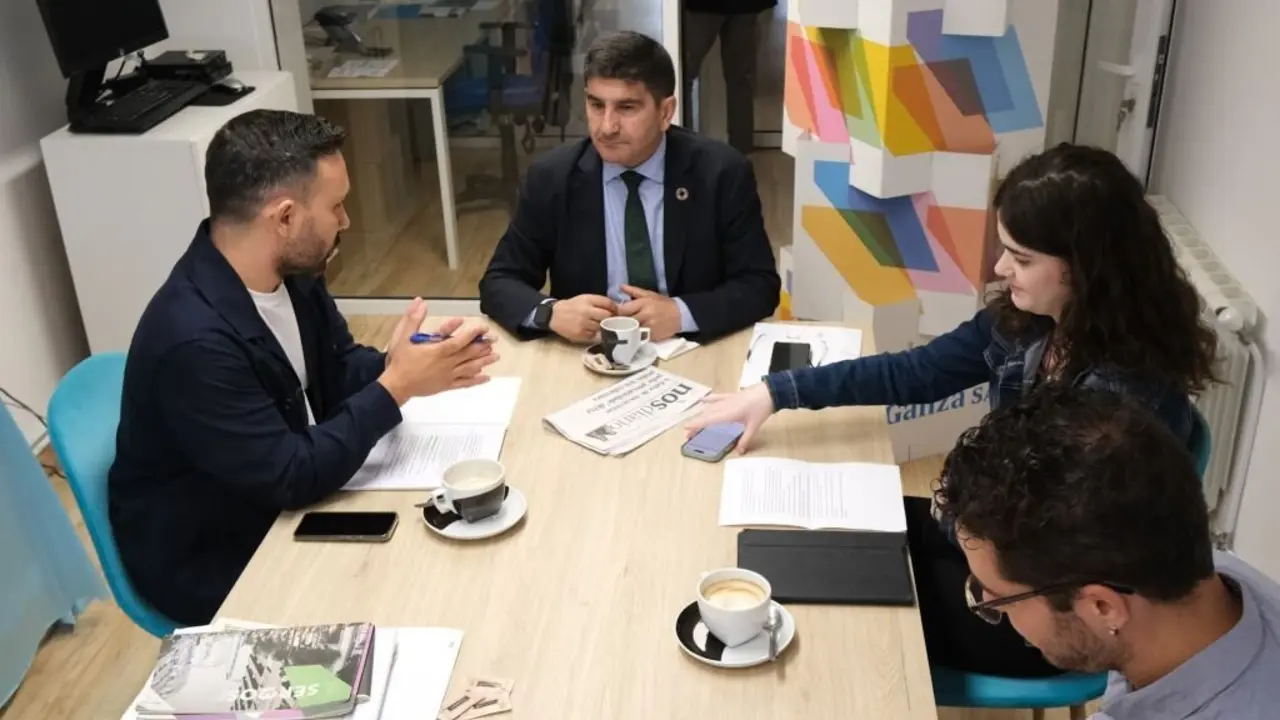 Alberte Mera, Pedro Blanco, Ana Loureiro e Yuri Carrazoni, esta quinta feira 3 de xullo. (Foto: Arxina)