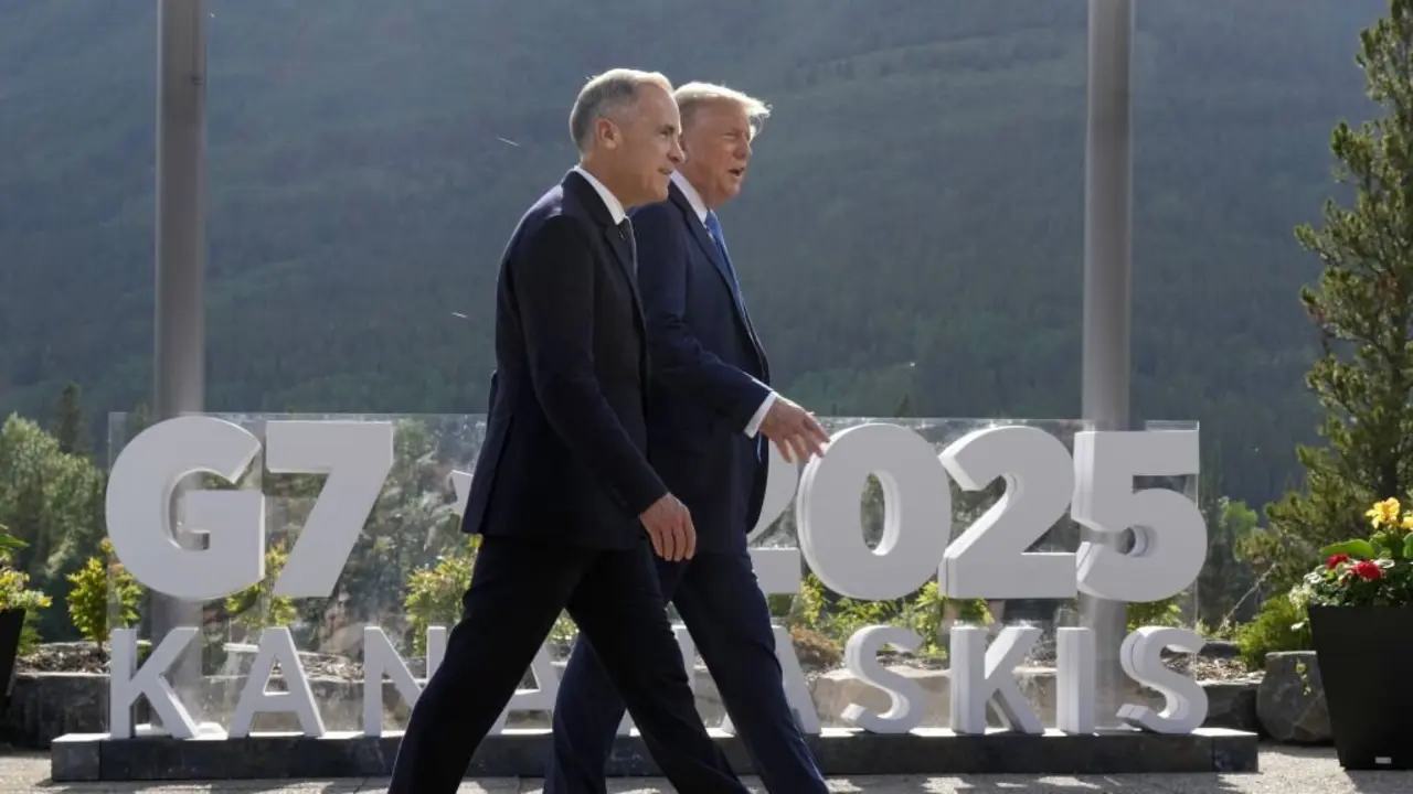 Mark Carney e Donald Trump. (Foto: Europa Press / Contacto / Adrian Wyld)