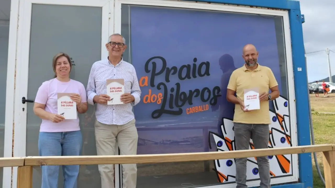 &Aacute;ngeles Pacoret, Evencio Ferreiro e Miguel Vales, esta segunda feira 14 de xullo. (Foto: N&oacute;s Diario)