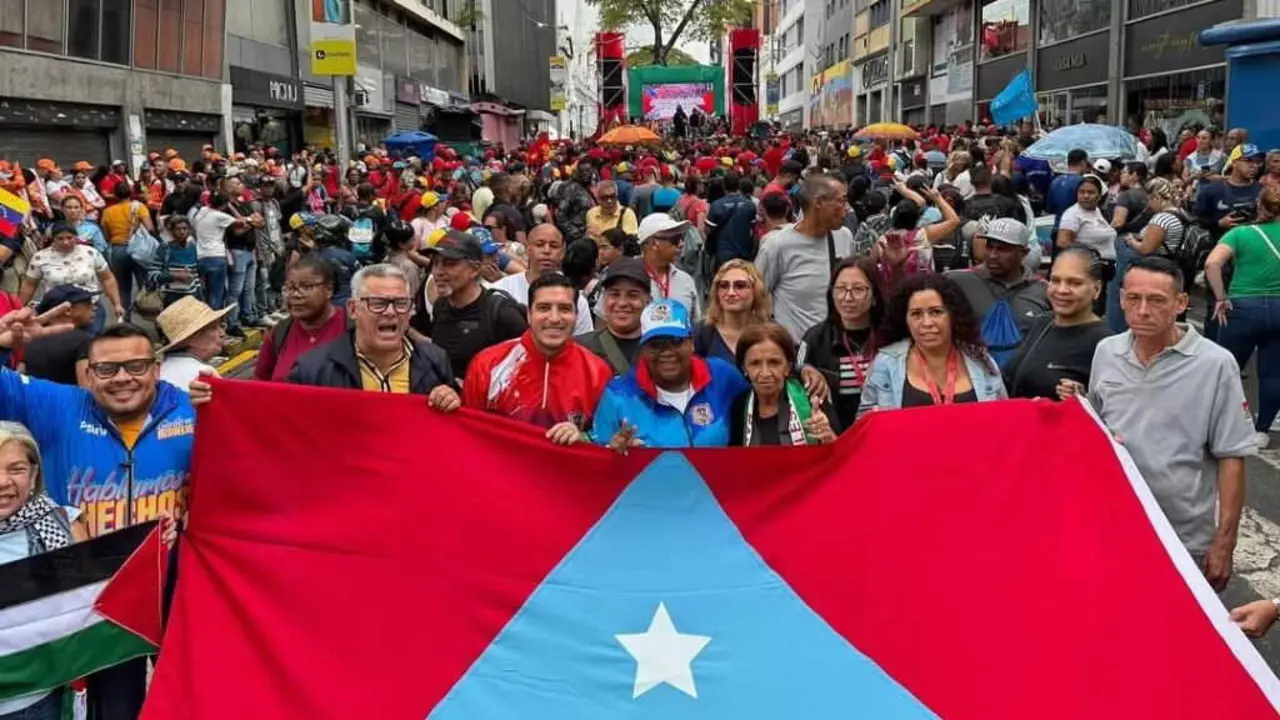 Marcha pola paz e contra as agresi&oacute;ns de Israel o pasado 19 de xu&ntilde;o en Caracas, Venezuela. (Foto: Concejo de Caracas)