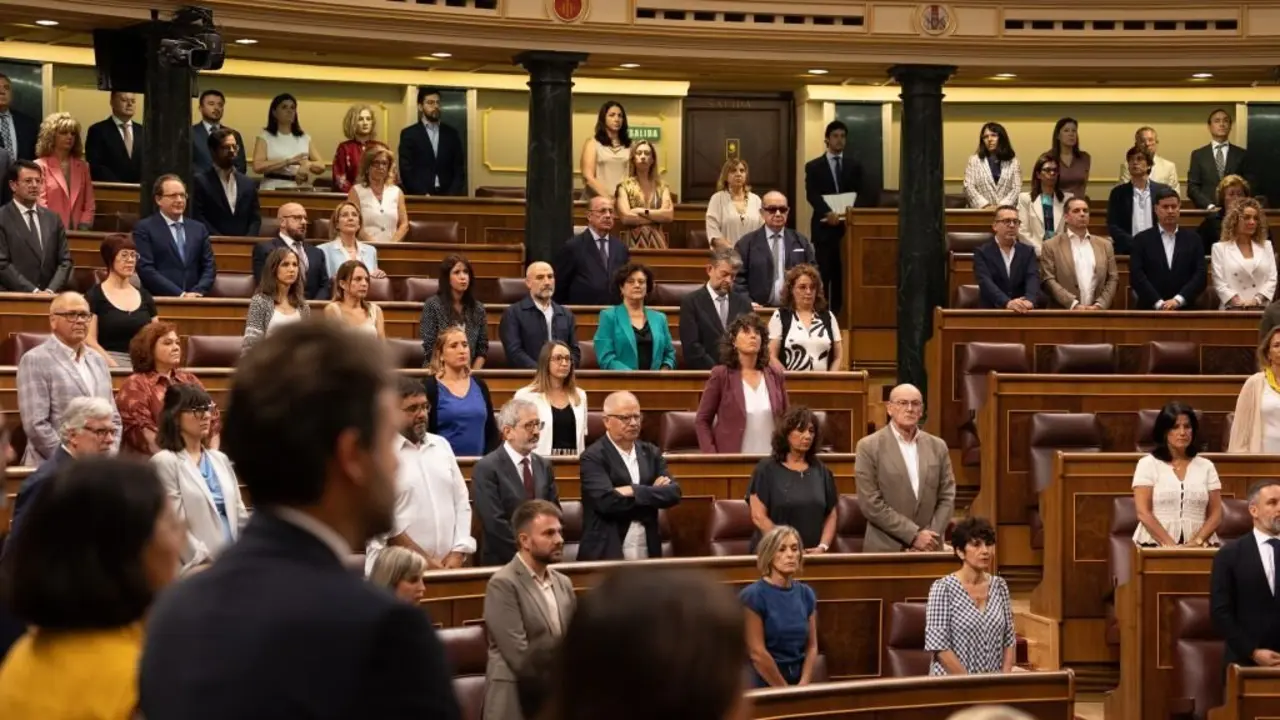 Pleno do Congreso espa&ntilde;ol, o pasado 22 de xullo. (Foto: Ananda Manj&oacute;n / Europa Press)