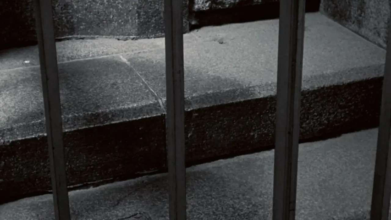Fotograma do filme 'Hiroshima', de Sekigawa, no que se ve a mancha sobre a pedra que deixou un corpo arrasado pola explosi&oacute;n at&oacute;mica.&nbsp;(Foto: Takeo Itō / Takeo Takei)
