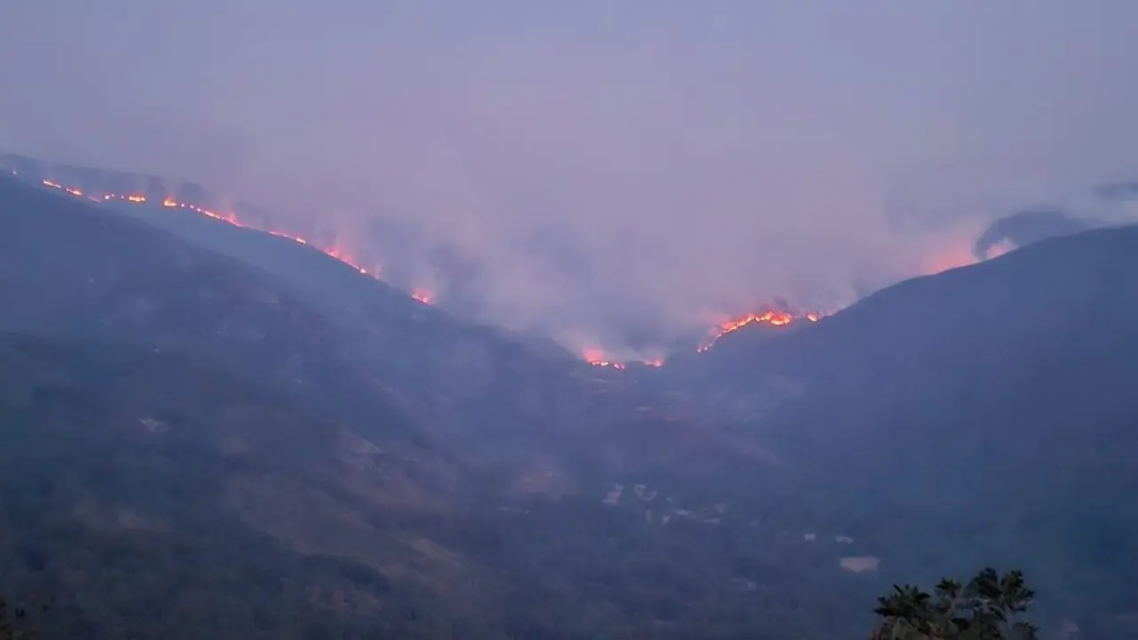 Incendio en Trevinca. (Foto: Cedida)
