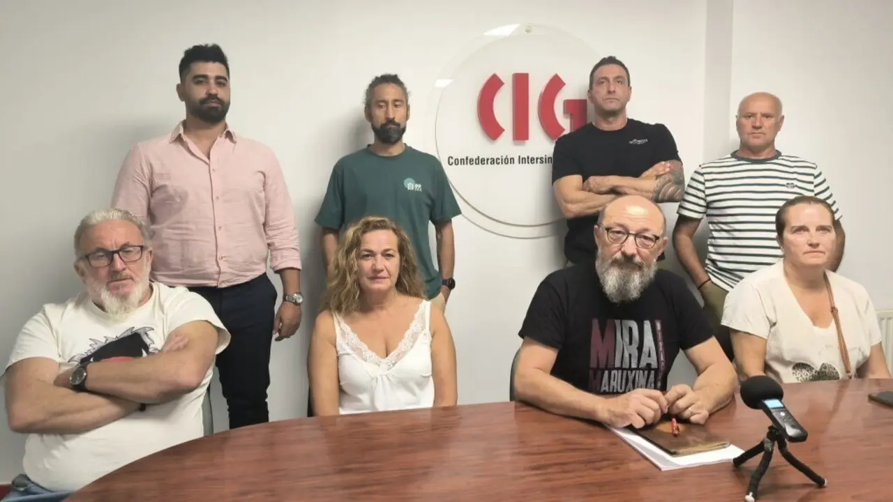 Rolda de prensa da CIG, este 27 de agosto en Vigo. (Foto: N&oacute;s Diario)