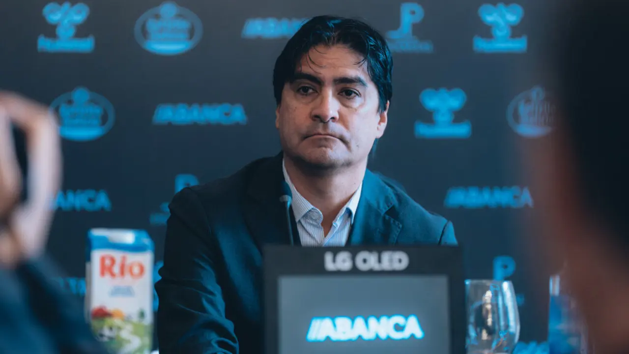 Rolda de prensa de Marco Garc&eacute;s. (Foto: Celta)