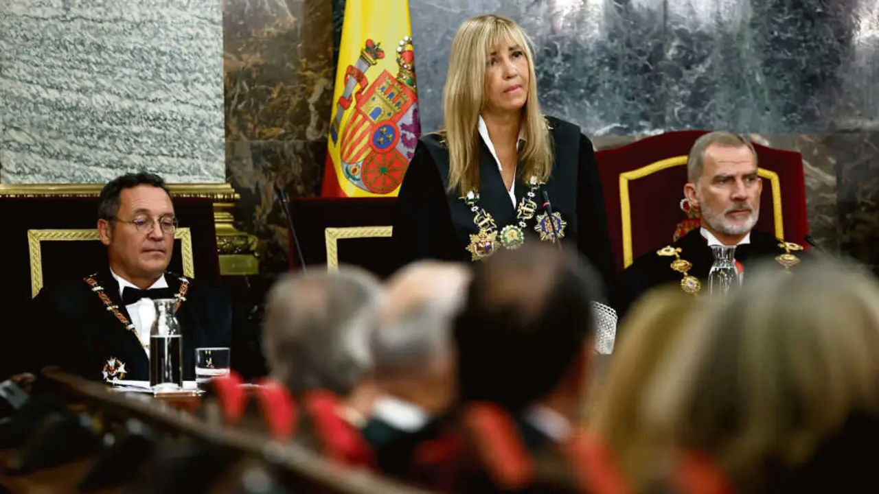 Isabel Perell&oacute;, presidenta do Consello Xeral do Poder Xudicial espa&ntilde;ol e do Tribunal Supremo, o 5 de setembro de 2025 na apertura do ano xudicial. (Foto: David de Haro-Pool / Europa Press)